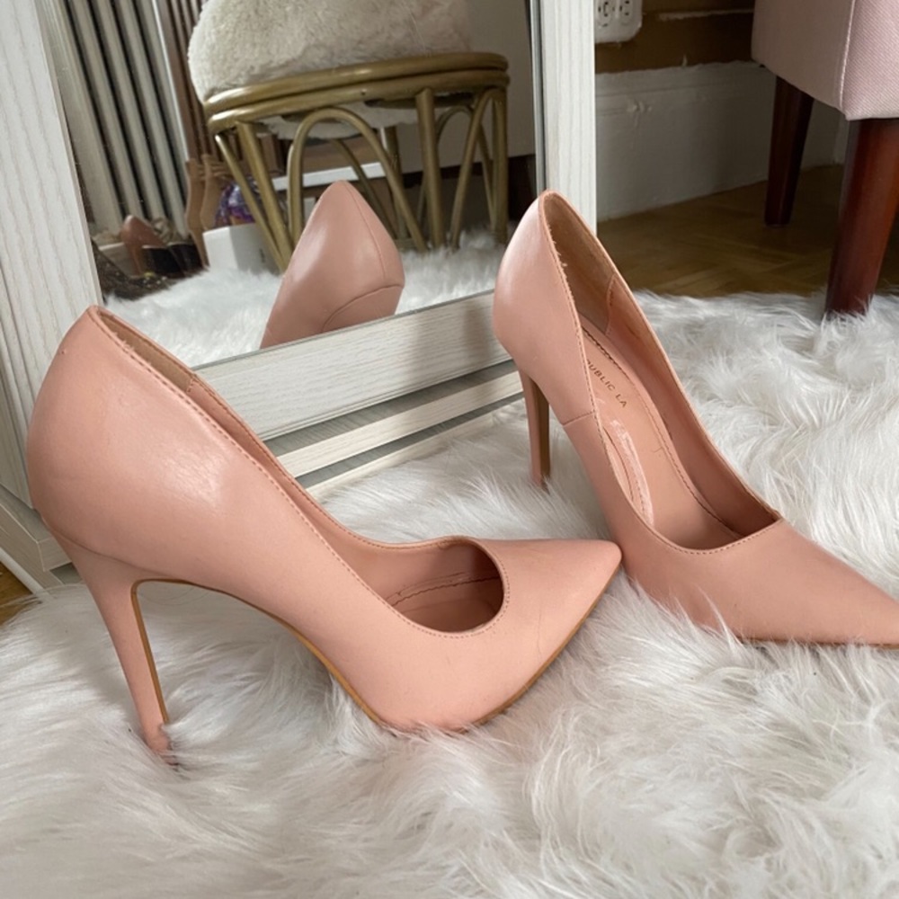 Pink Pointed-toe Stiletto Heels